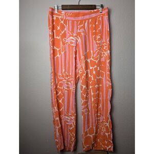 Lilly Pulitzer Orange pants Giraffe Detail‎ Medium Preppy Party Beach Color